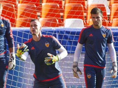 Jaume junto a Yoel y Antonio Sivera en un entrenamiento 