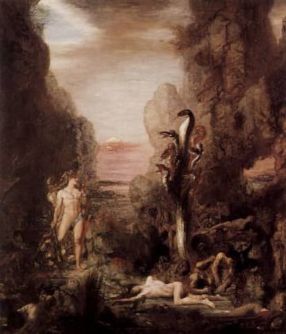 Gustave Moreau: H&eacute;rcules y la Hidra de Lerna (1876).