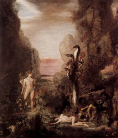 Gustave Moreau: H&eacute;rcules y la Hidra de Lerna (1876).