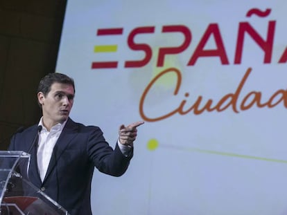 Albert Rivera, en la presentación de su plataforma 'España ciudadana'.