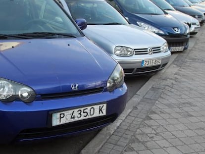 Coches aparcados en Madrid