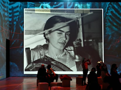 La biografía inmersiva Frida Kahlo en el centro de cultura digital Ideal de Barcelona.