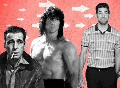 Humphrey Bogart, Sylvester Stallone y John Krasinski: tres ideales de masculinidad, tres ídolos eróticos para diferentes momentos.