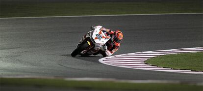 Bradl, durante la carrera de Moto2.