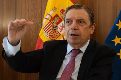El ministro de Agricultura, Luis Planas, durante la entrevista realizada el pasado 22 de julio en Madrid.