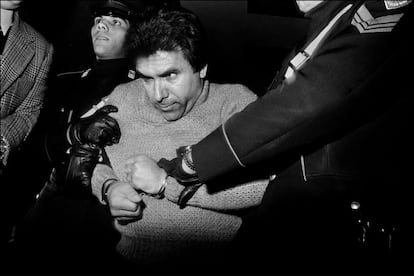 Detenção do feroz chefe mafioso Leoluca Bagarella. Palermo, 1980.