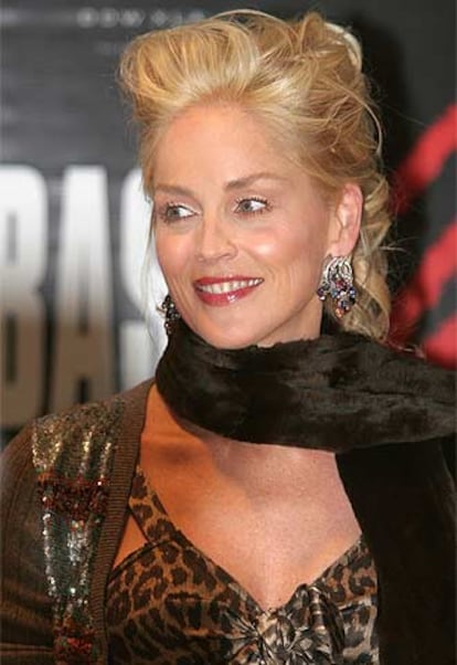 Sharon Stone, ayer en Madrid.