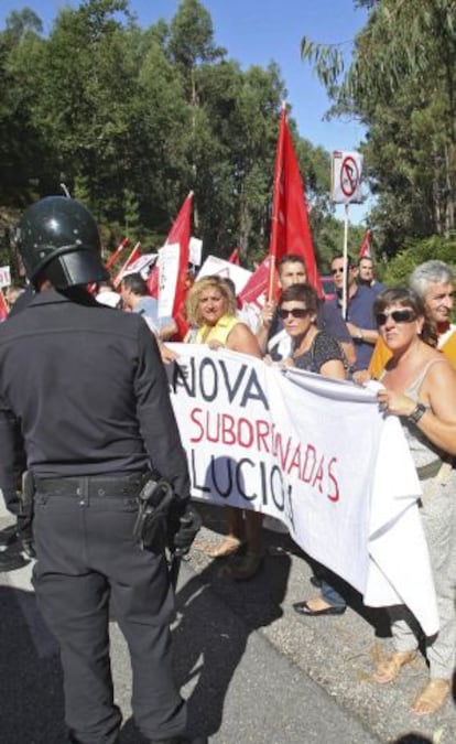 Manifestación ayer de afectados por preferentes.