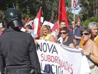 Manifestación ayer de afectados por preferentes.