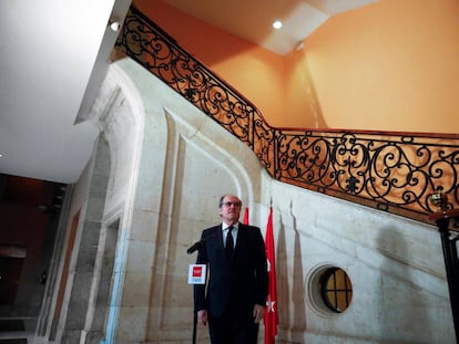 Ángel Gabilondo, este lunes en la Real Casa de Correos. 