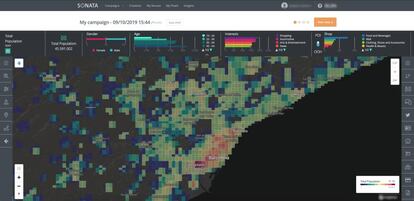 Sonata divide el mundo en baldosas digitales de 500 metros cuadrados.