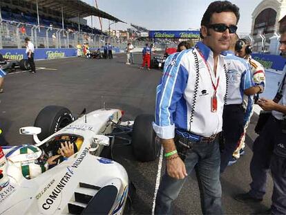 Alejandro Agag, yerno de Aznar, en una visita al Gran Premio de Europa de Fórmula 1 disputado en Valencia en agosto de 2008.