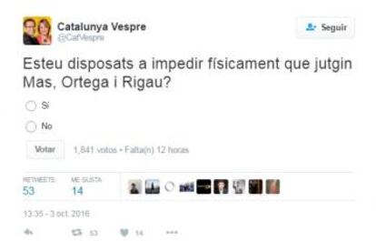El tuit de les 13:53.