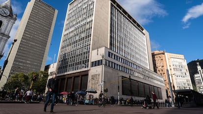 El edificio del Banco de la República, en el centro de Bogotá.