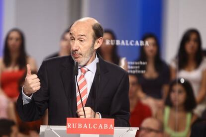 El candidato a la presidencia del PSOE, Alfredo Pérez Rubalcaba.