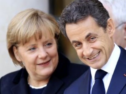 Angela Merkel y Nicolas Sarkozy.