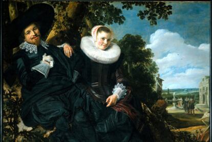 <i>Marriage Portrait of Isaac Massa en Beatrix van der Laen </i><b>(hacia 1622),</b> de Frans Hals.