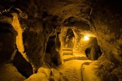 Galerías de la ciudad subterránea de Derinkuyu, en la Capadocia (Turquía).