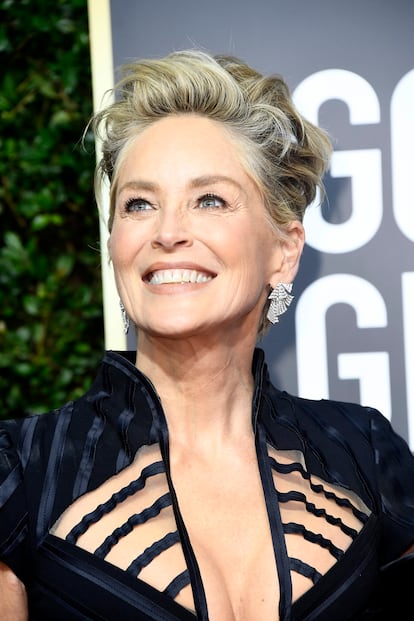 Sharon Stone en la pasada ceremonia de los Globos de Oro.