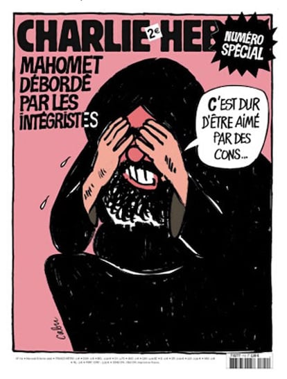 El setmanari satric 'Charlie Hebdo' va publicar una edici especial el 8 de febrer del 2006 en la qual es veia una caricatura de Mahoma lamentant-se pels fonamentalistes. "?s difcil ser estimat per idiotes", deia el dibuix, en qu el profeta es tapava la cara amb les mans.