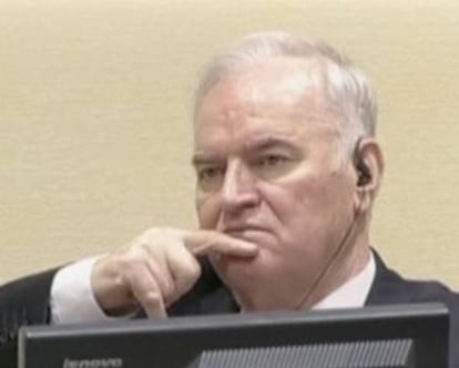 Mladic, hoy ante el tribunal de La Haya.