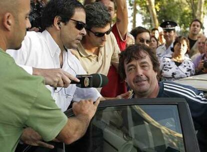 Jaume Giménez Arbe, <i>El Solitario,</i> a su salida del tribunal de Figueira da Foz el pasado 24 de julio.