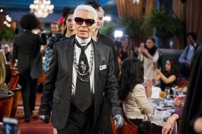 El diseñador Karl Lagerfeld el pasado diciembre en París.