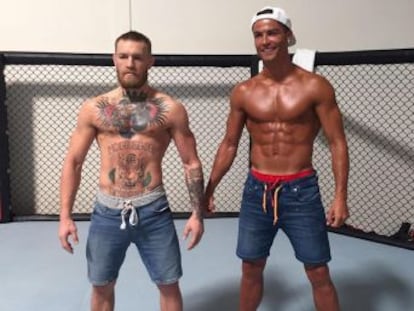 Un vídeo muestra el feroz ejercicio del luchador Conor McGregor, el nuevo mejor amigo de Cristiano