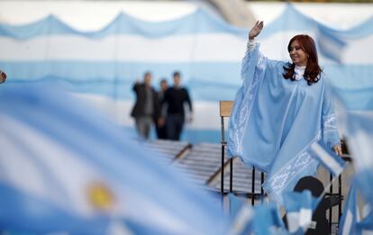 Cristina Fernandez de Kischner en Mar de Plata, en el cierre de campaña.