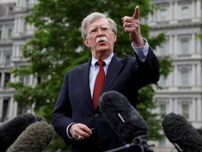 El consejero de Seguridad estadounidense, John Bolton, en Washington el pasado 1 de mayo. 