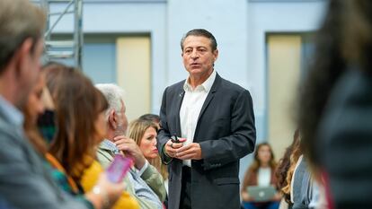 El estadounidense Peter Diamandis, en el Palacio de Cibeles de Madrid, este martes.