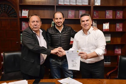 Jesús Zambrano, Marko Cortés y Alejandro Moreno.