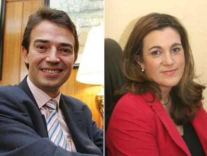 Arturo Gonzalo, responsable de cambio climático del Gobierno, y Soraya Rodríguez, del PSOE.