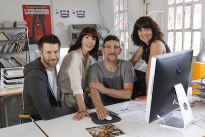 Los cuatro protagonistas de la nueva película de Carol López.