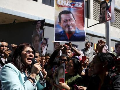 Cilia L&oacute;pez, la diputada y esposa de Nicol&aacute;s Maduro, en Caracas. 