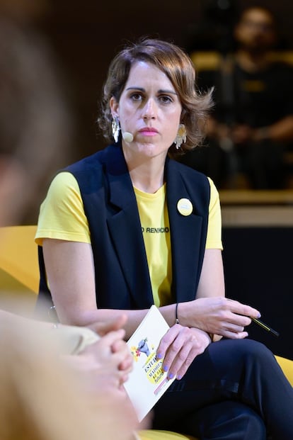 Laura Baena, durante la presentación del estudio 'Sin madres no hay futuro',  el 7 de mayo de 2024.