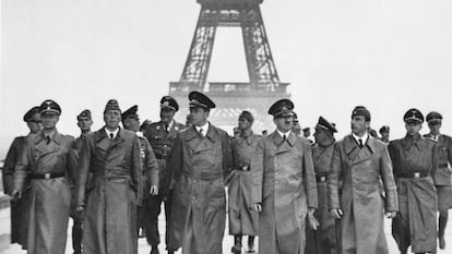Adolf Hitler in occupied Paris in June 1940.