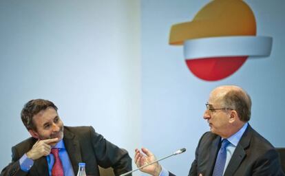 El presidente de Repsol, Antonio Brufau (a la derecha) y el consejero delegado, Josu Jon Imaz.