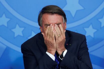 El presidente de Brasil, Jair Bolsonaro, este mayo durante una ceremonia en Brasilia.