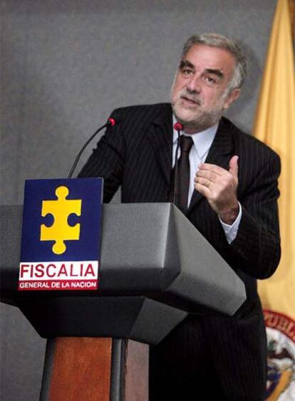 Luis Moreno Ocampo, fiscal de la CPI, ayer en Bogotá.