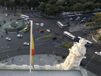 El mirador del Palacio de Cibeles ofrece una perspectiva &uacute;nica de la plaza