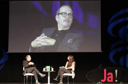 Joaquín Reyes, en un momento de la charla.