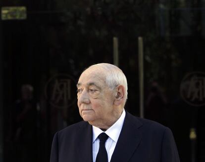 Isidoro Álvarez Álvarez, Presidente del Consejo de Administración de El Corte Inglés, poco antes de la reunion de la junta de accionistas, agosto de 2014.