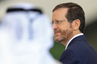 El presidente de Israel, Isaac Herzog, el lunes en la Expo 2020 en Dubái.