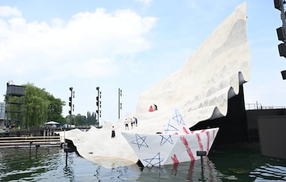 Ensayos de la ópera 'Madame Butterfly', el pasado 21 de junio, que se va a representar en el próximo festival Bregenzer Festspiele.