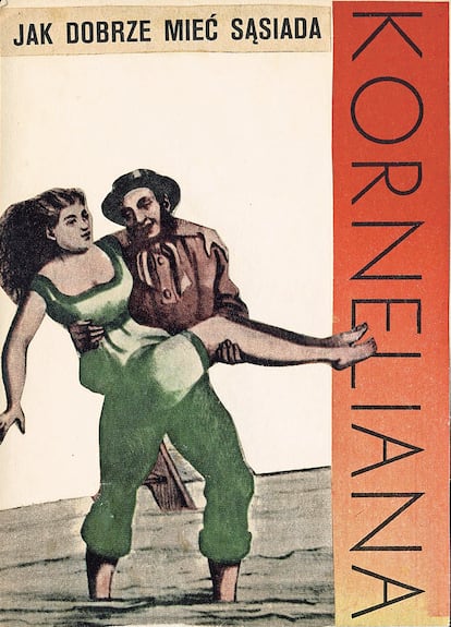 Postal del 9 de agosto de 1976 de Kornel Filipowicz a Wislawa Szymborska incluida en el libro 'Escribes si vendrás' (Las afueras, 2023). La leyenda dice: "Qué bueno es tener vecinos".