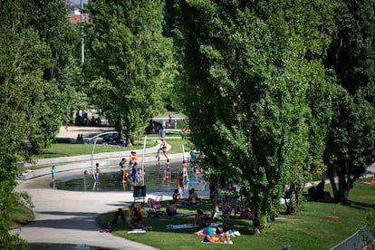 Ambiente en el parque de Arganzuela. 