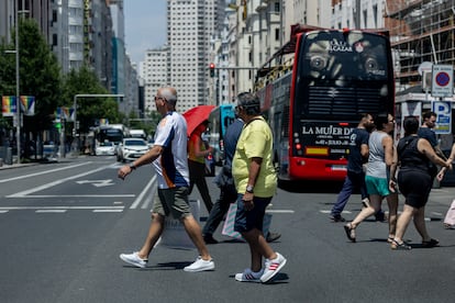 Turistas en el centro de Madrid.