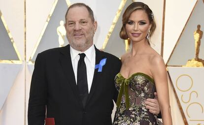 Harvey Weinstein y Georgina Chapman en los Oscar el pasado febrero.
