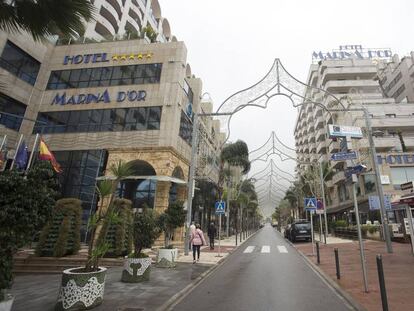 Imagen de archivo de la entrada al complejo hotelero Marina d'Or, en Oropesa de Mar (Castellón).